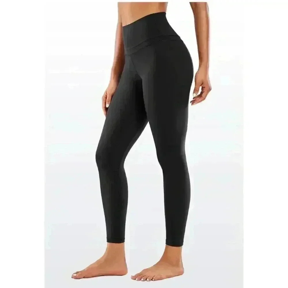 NEW CRZ Yoga Leggings Size S Blue Black High Waist 7/8" Compression Naked Feel - Picture 4 of 5